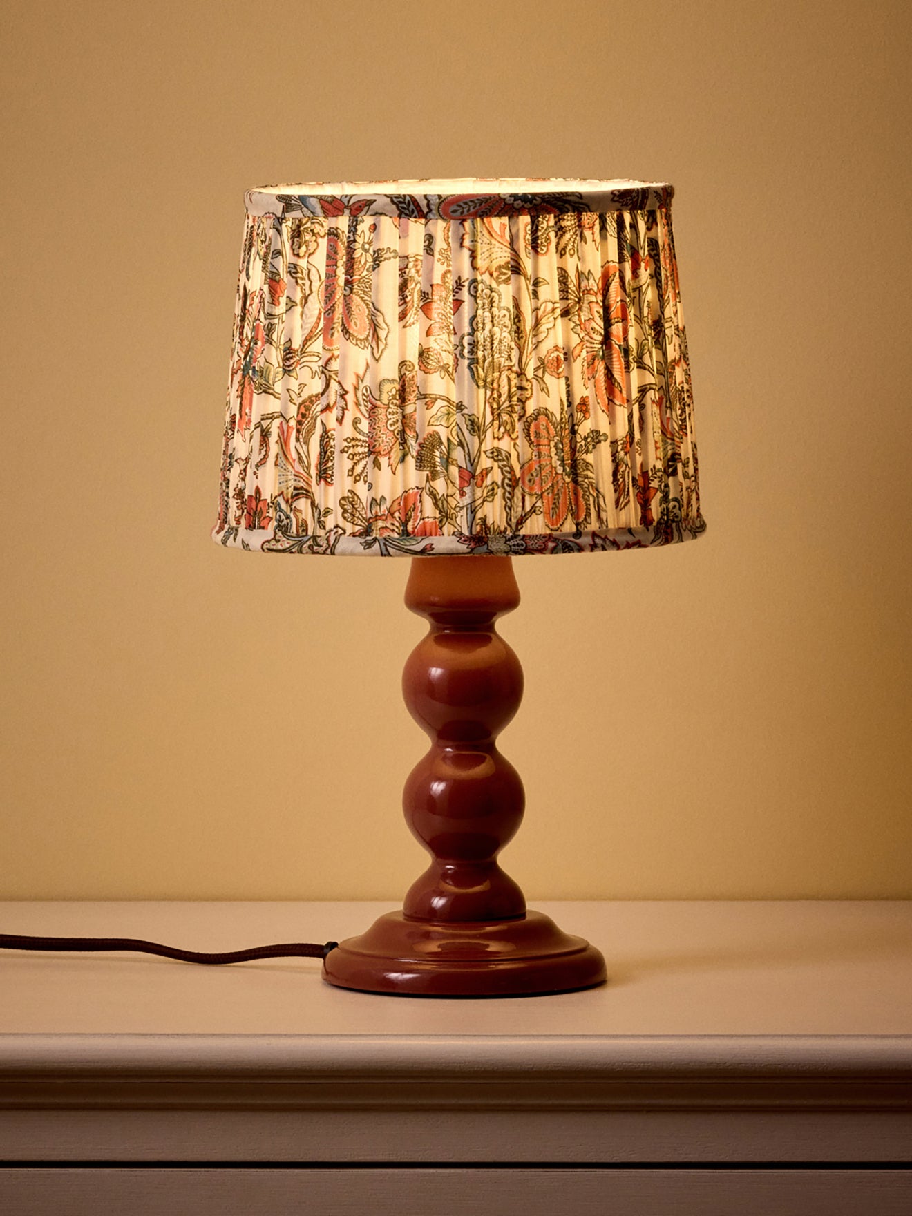 Lampenschirm mit Plissees – kleines Modell mit Persia-Print