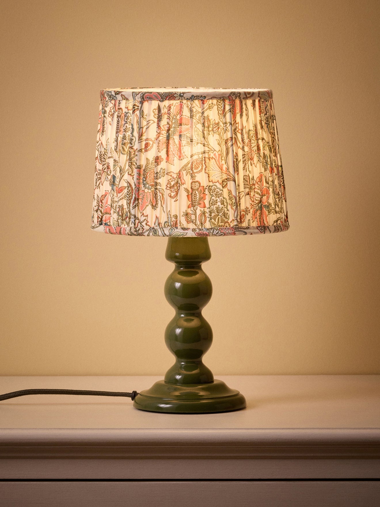 Lampenschirm mit Plissees – kleines Modell mit Persia-Print