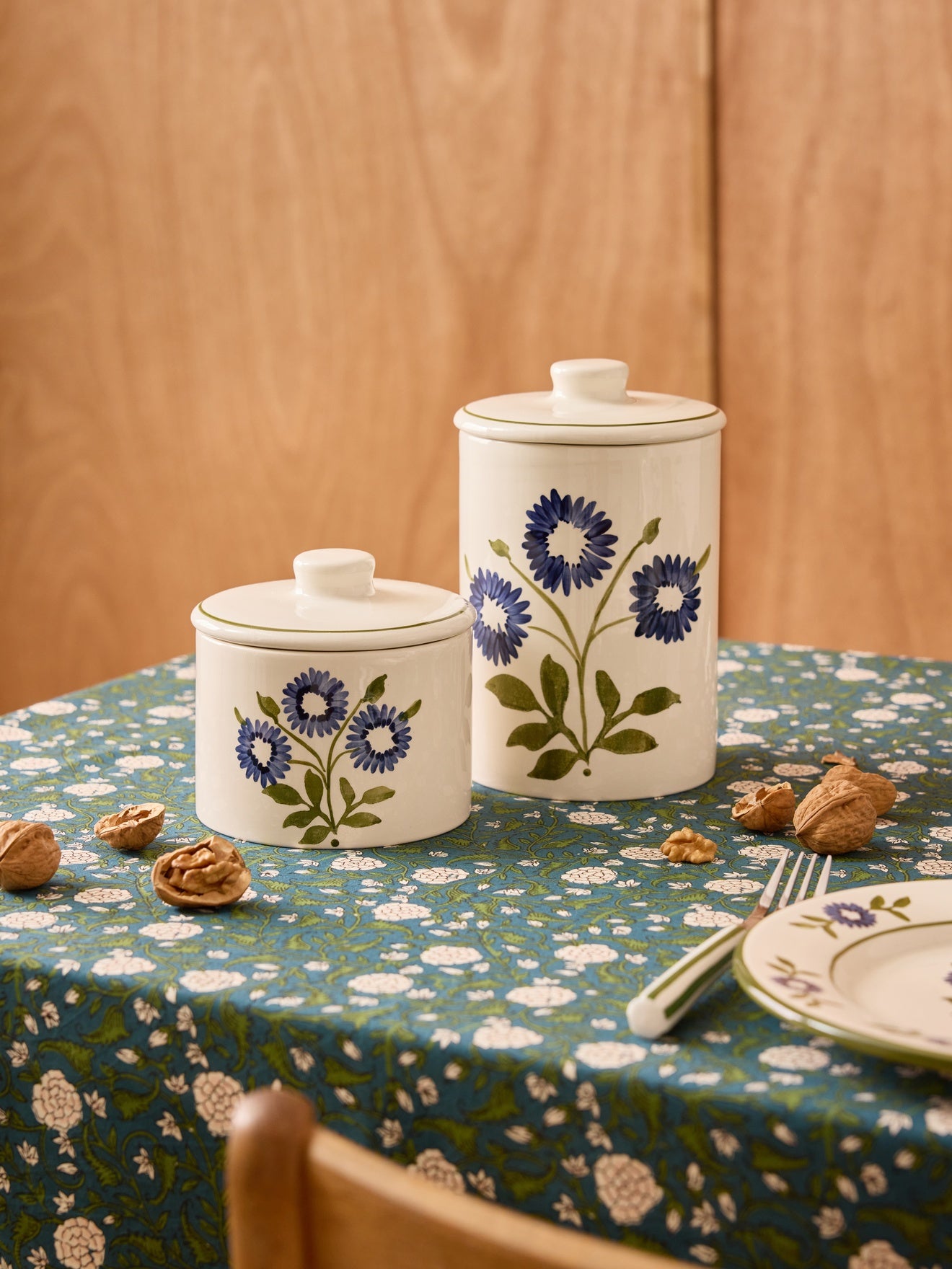 Ovaler Lamenschirm mit Blumenmuster - grosses Modell Victoire