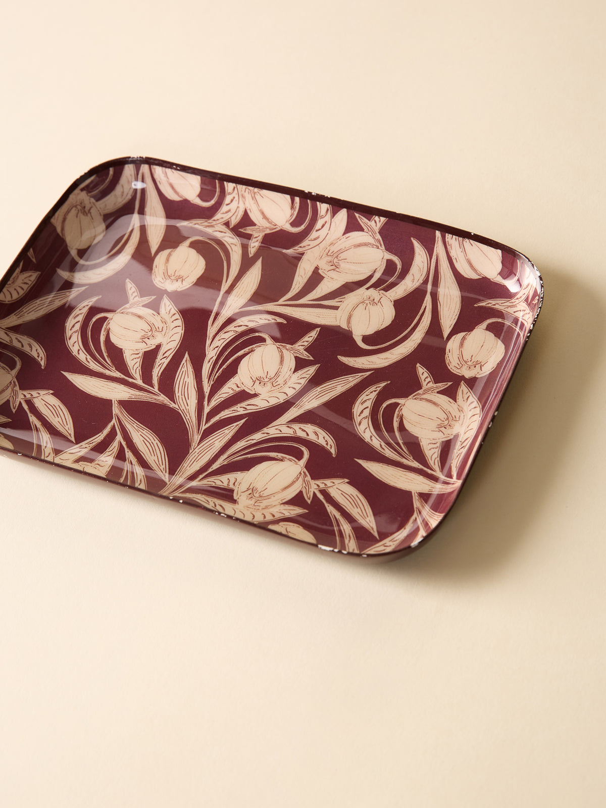 Emailliertes Tablett „Crocus“ – kleines Modell