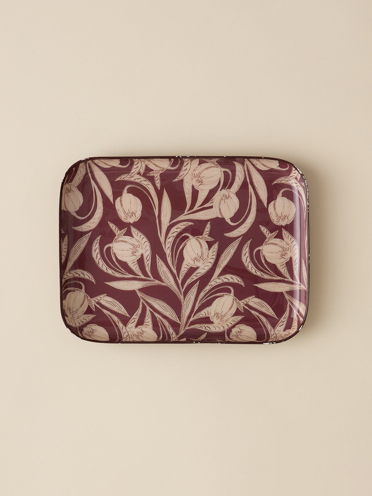 Emailliertes Tablett „Crocus“ – kleines Modell