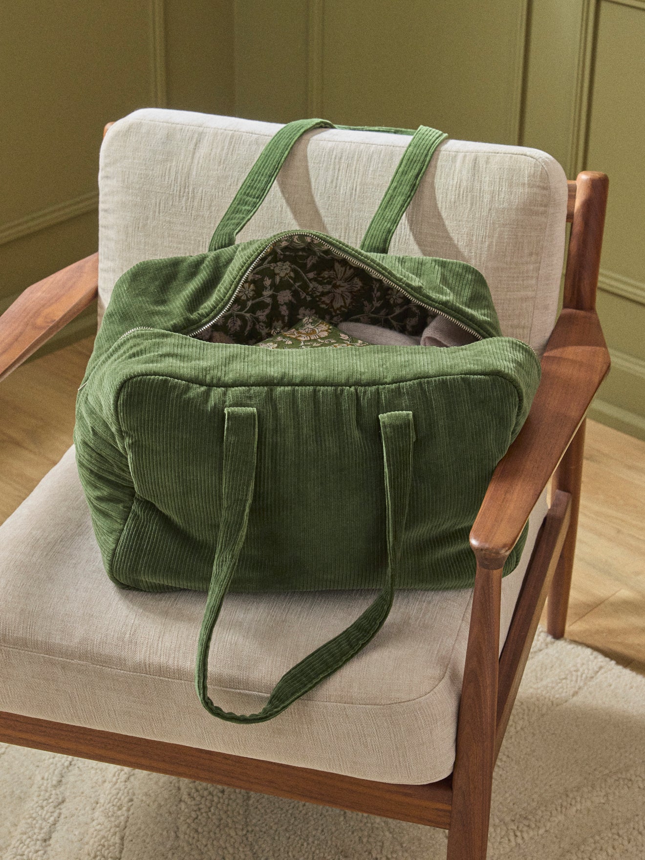 Sac Wochenende gesteppt aus Corduroy