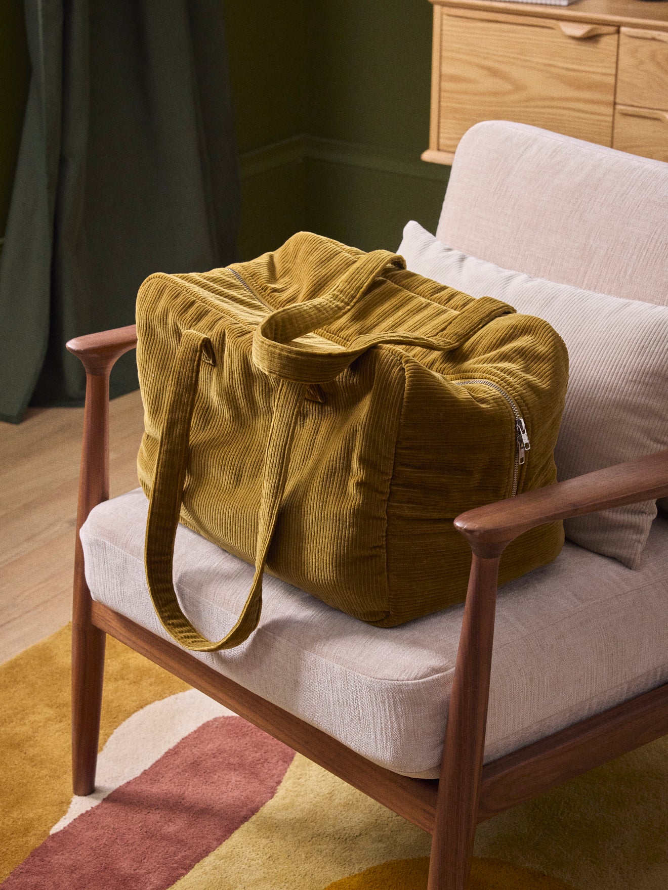 Sac Wochenende gesteppt aus Corduroy