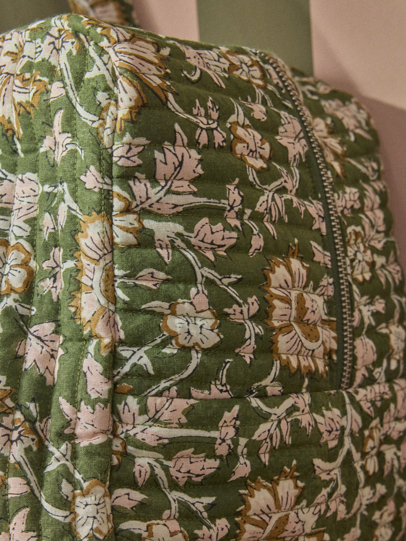 Sac week-end matelassé en tissu indien Anika