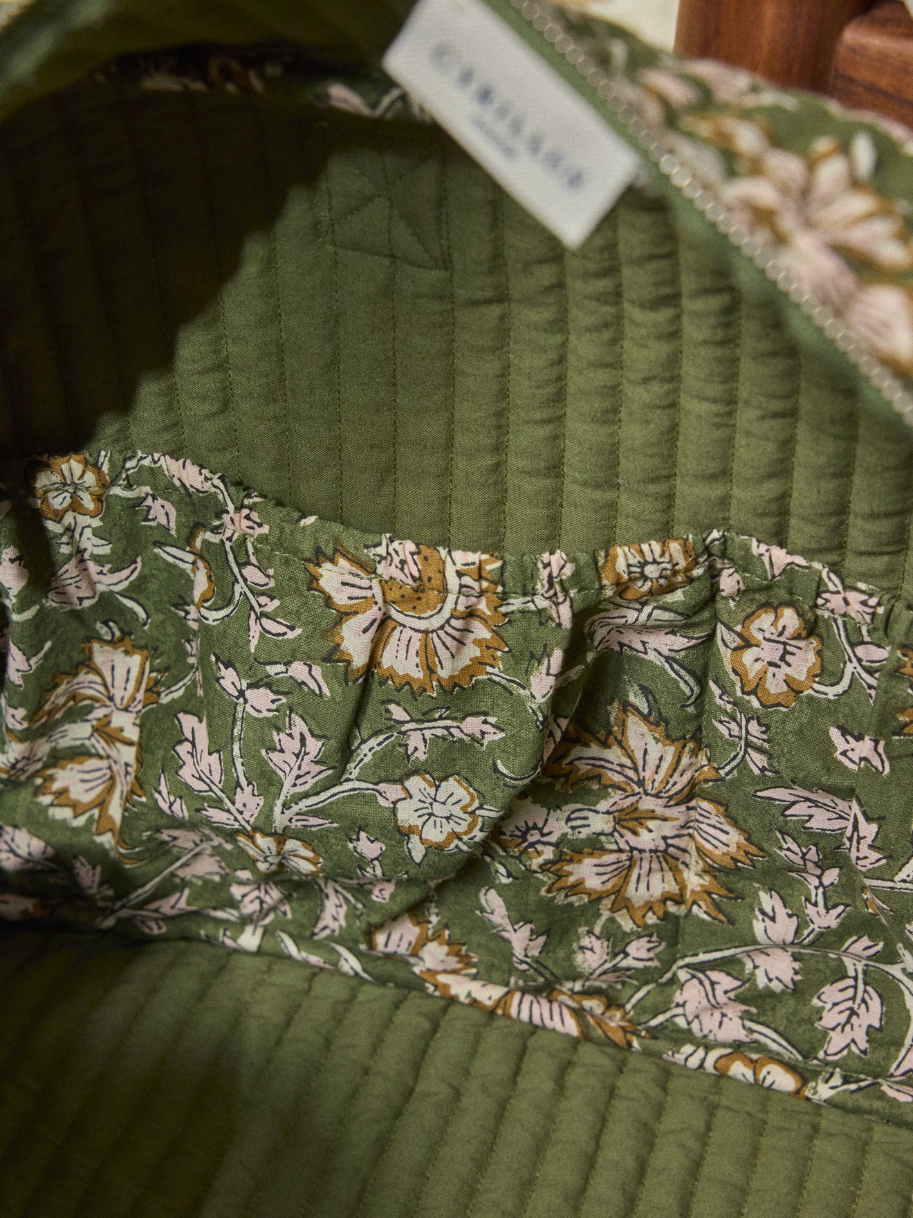 Sac week-end matelassé en tissu indien Anika