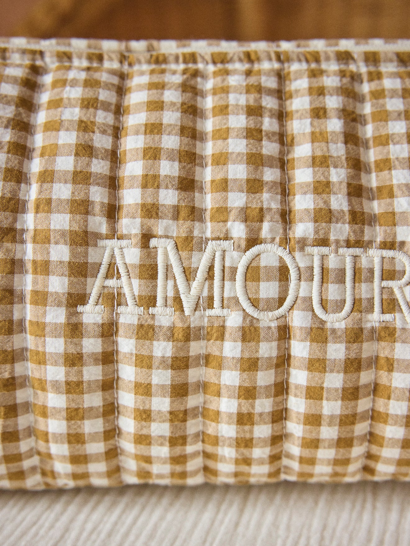 Trousse de toilette en coton vichy