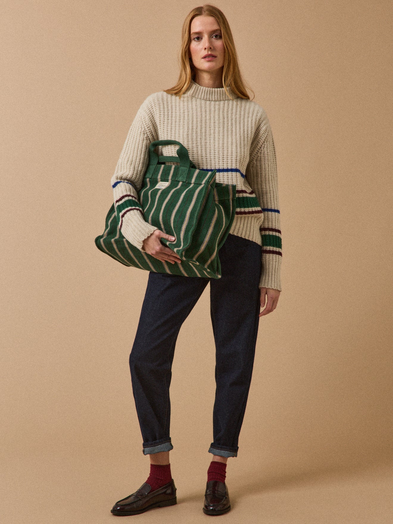 Maxi-Shopper mit Streifen â Collaboration Moismont x Cyrillus