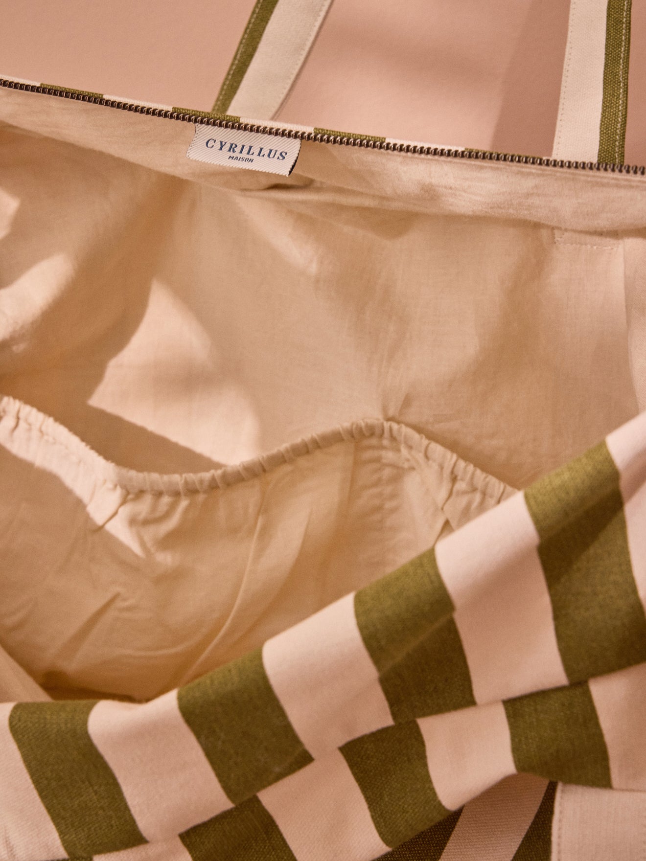 Wochenendtasche aus gestreiftem Canvas