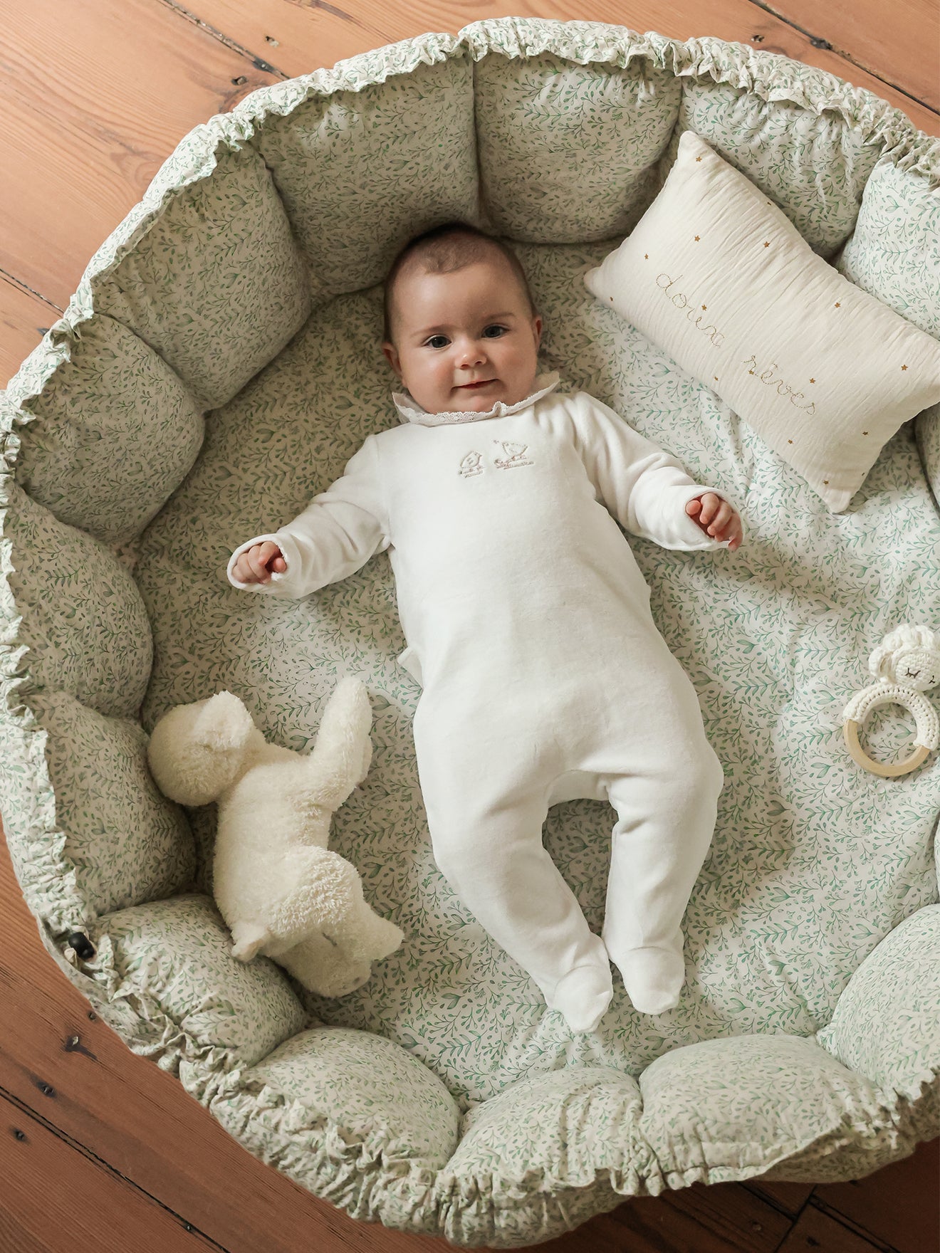 Mobile aus Wolle „Wolken und Tropfen“