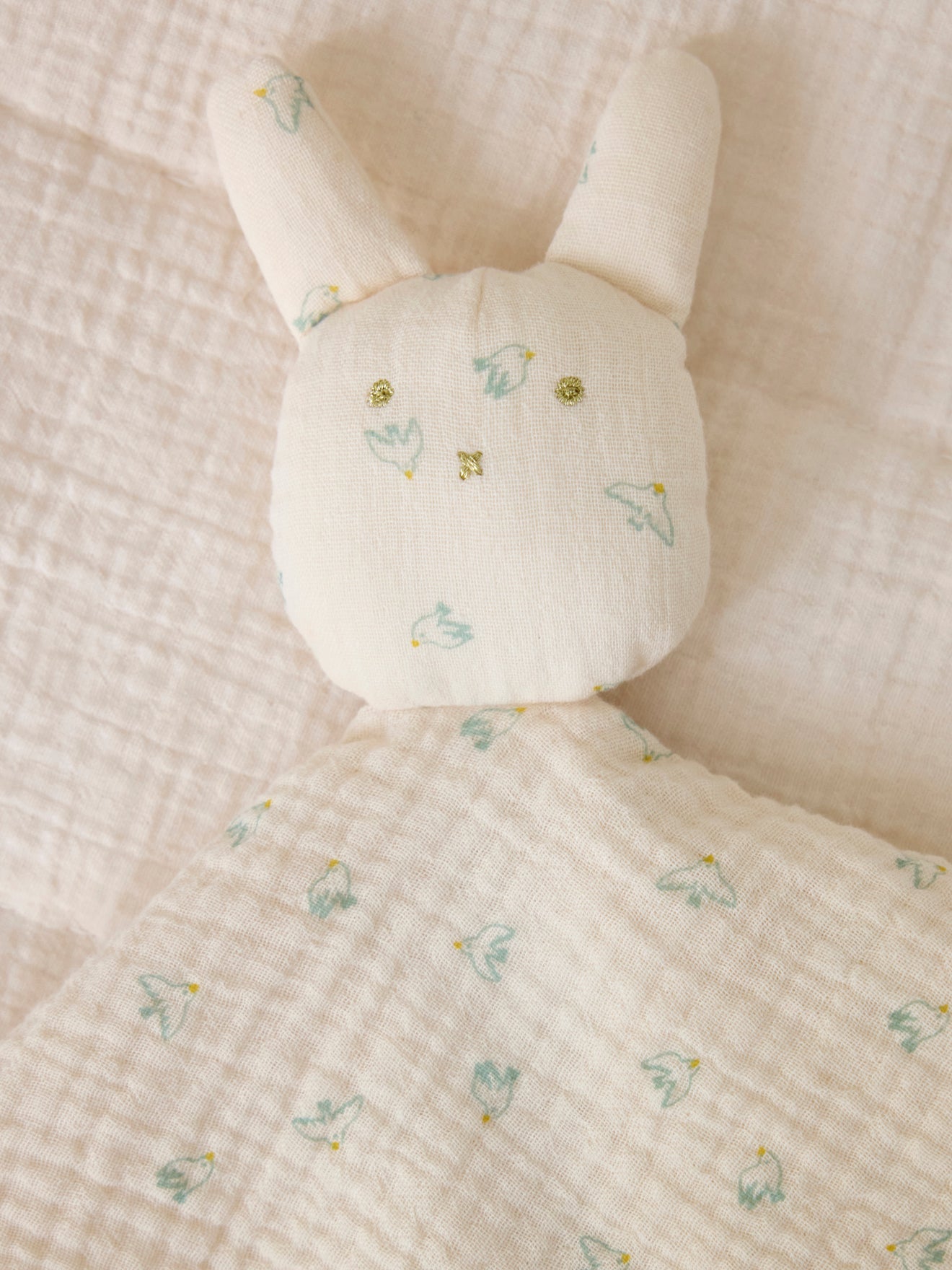 Kuscheltier aus Bio-Baumwolle und Gaze