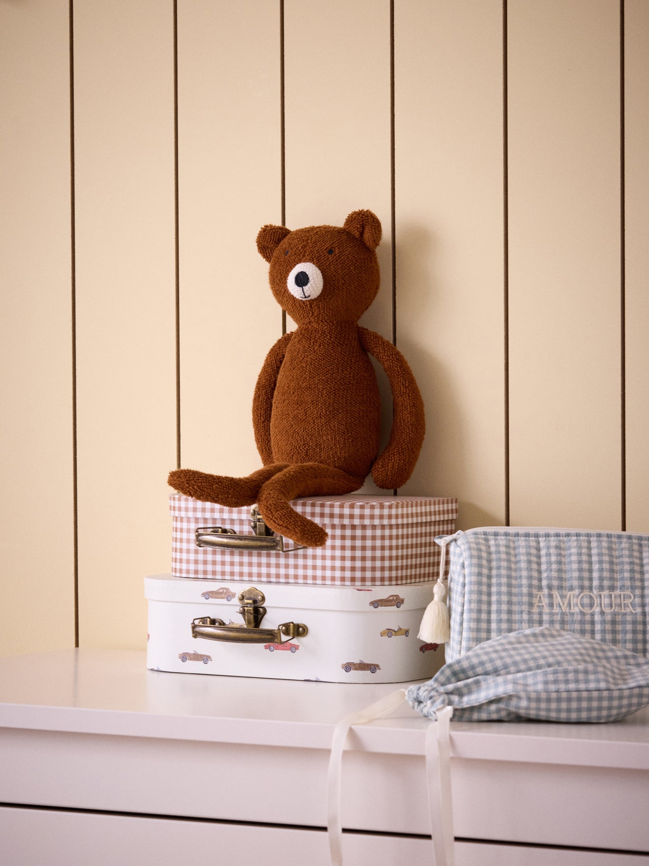 Kuscheltier « Bär » aus Moosstrick