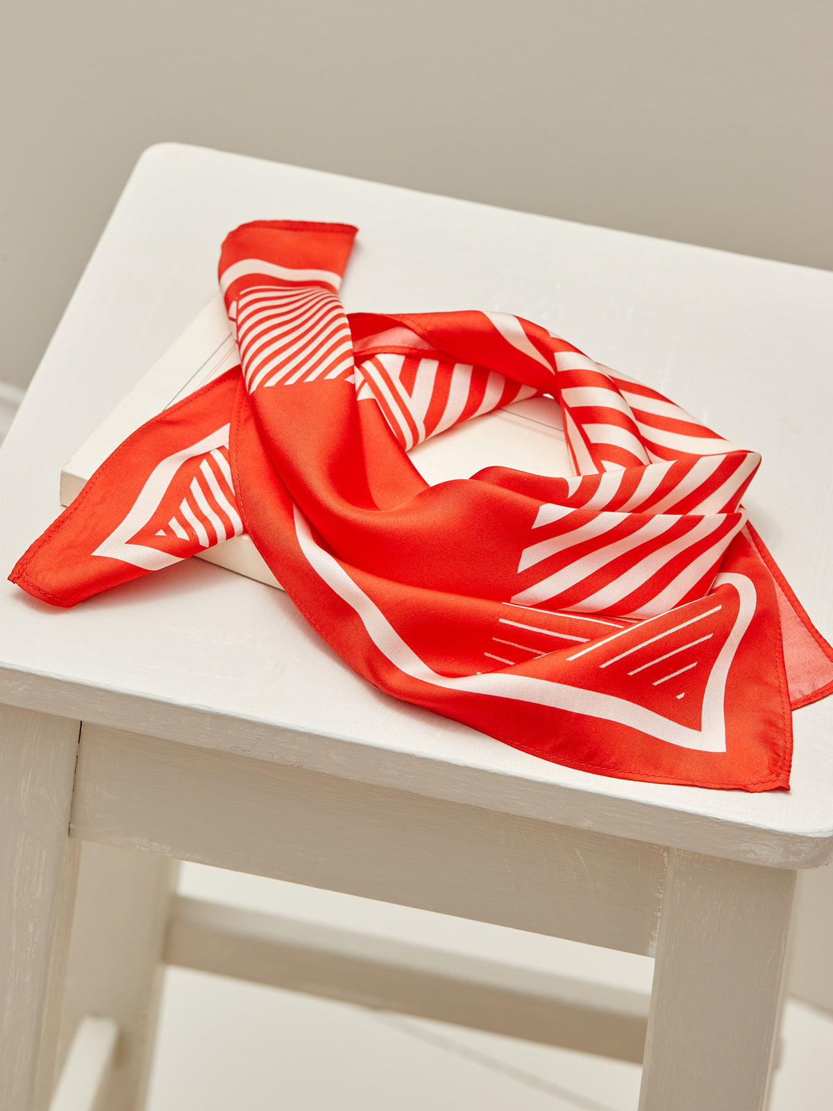 Carré bandana rayé femme