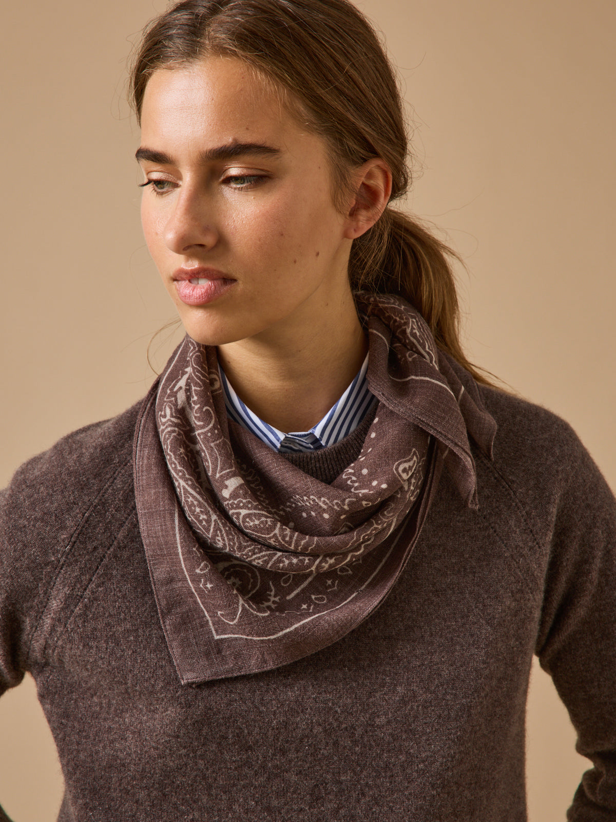 Damen-Bandana aus Wolle, bedruckt