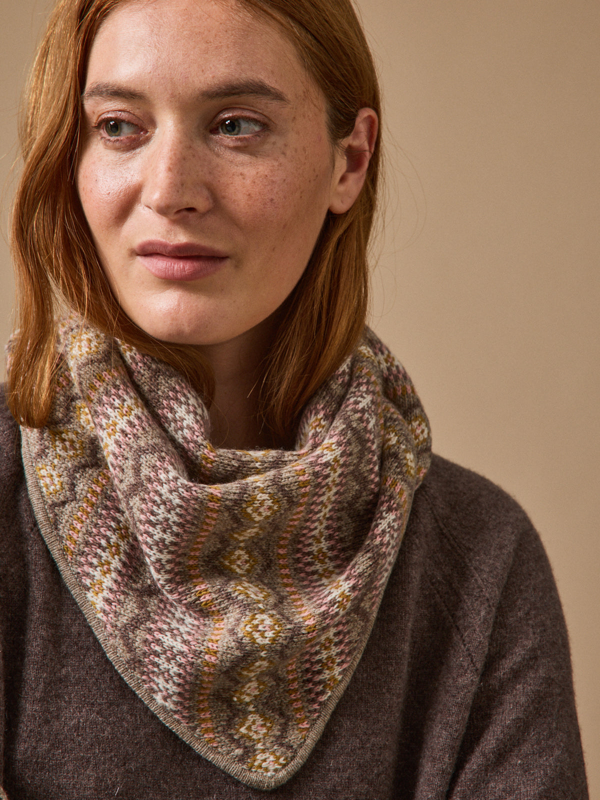 Dreiecksschal mit Jacquard-Muster, für Erwachsene