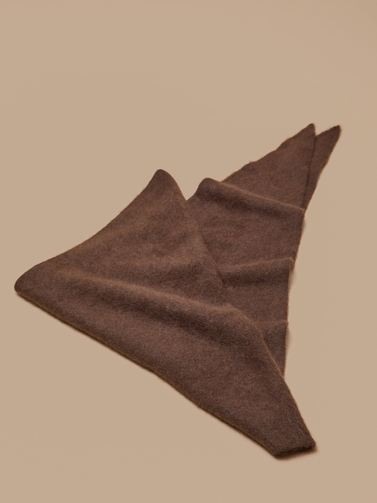 Écharpe triangle maille brossée femme