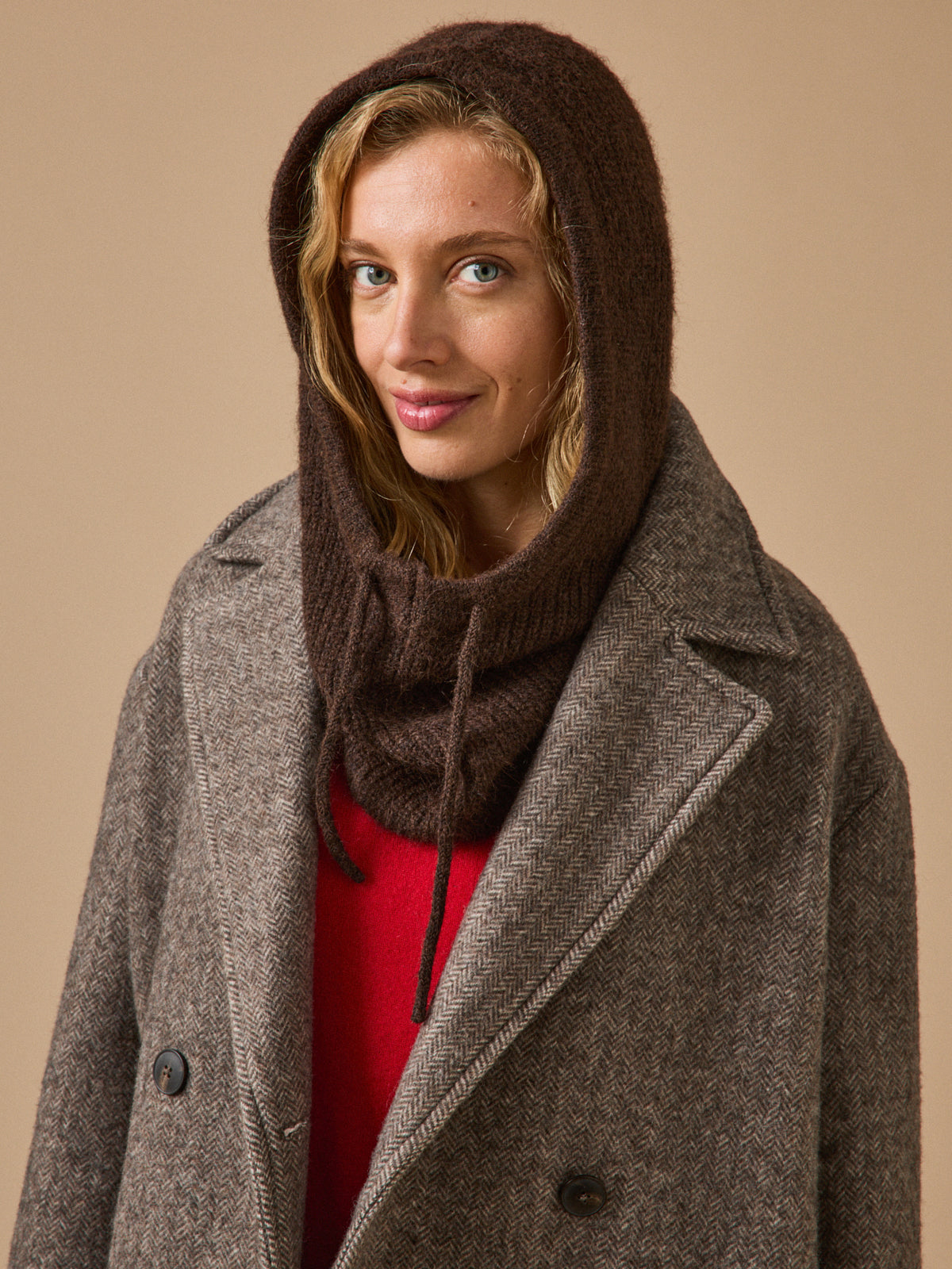 Damen Oversize-Kapuzenmütze