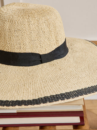 Chapeau de paille capeline femme