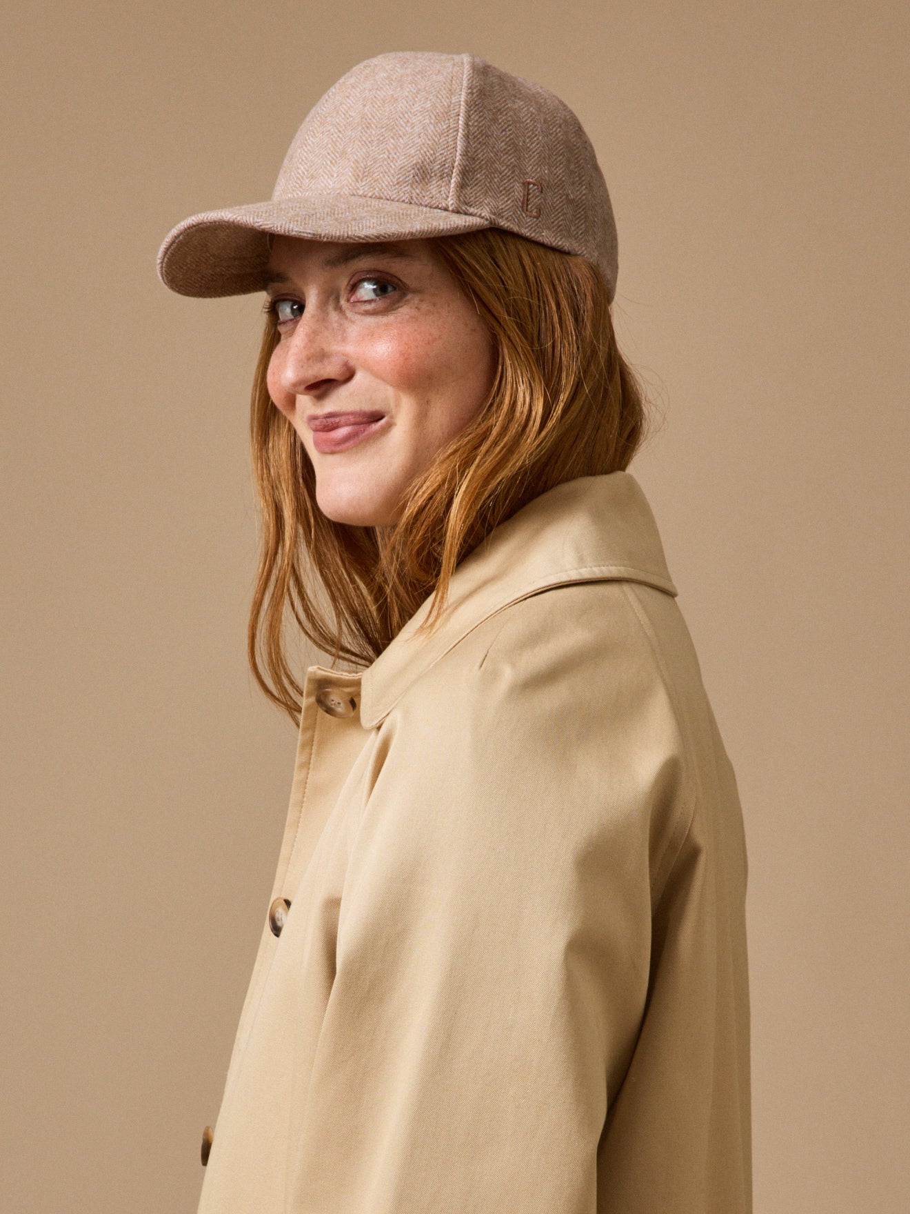 Casquette tweed chevrons adulte et ado