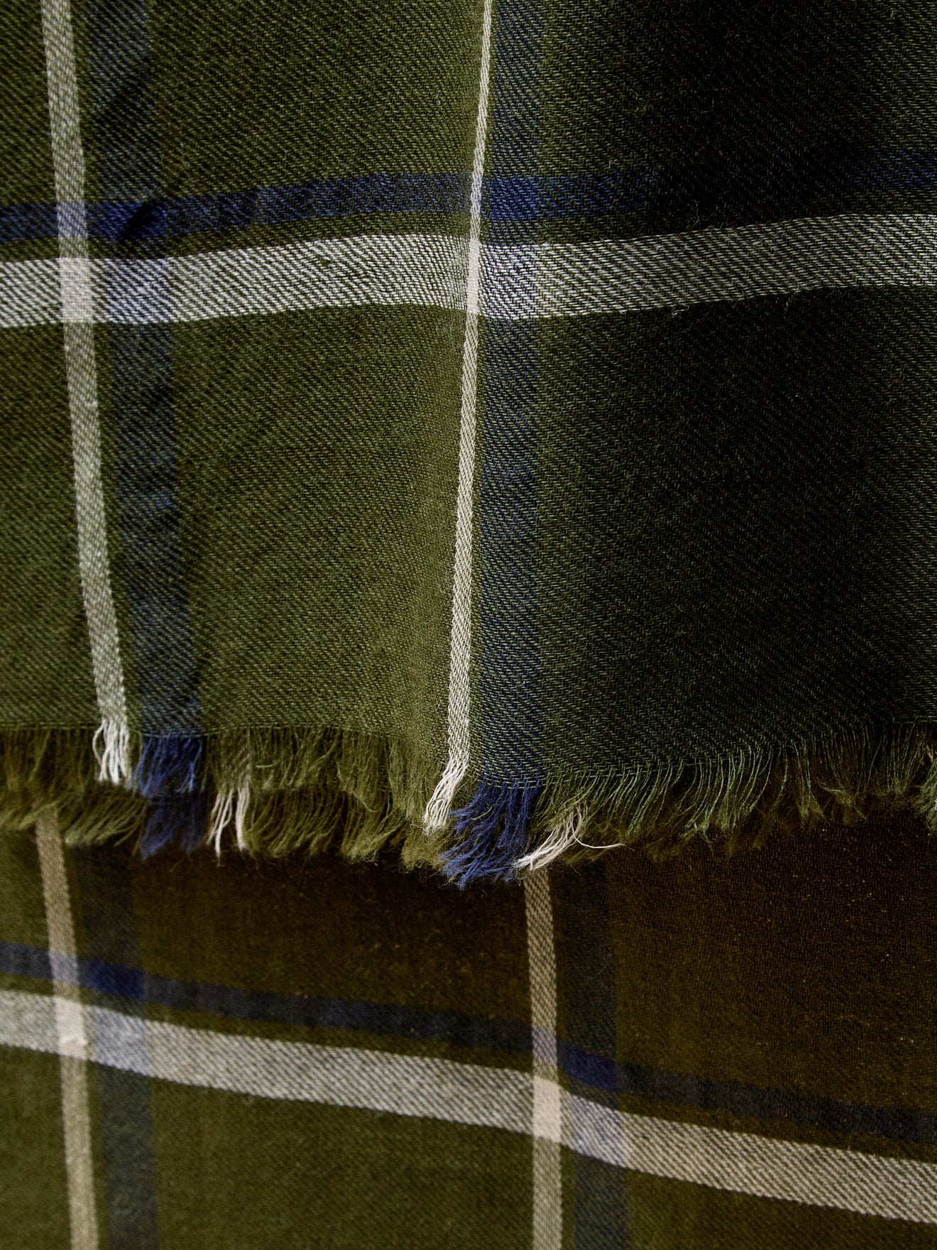 Karierter Herrenschal aus Wolle