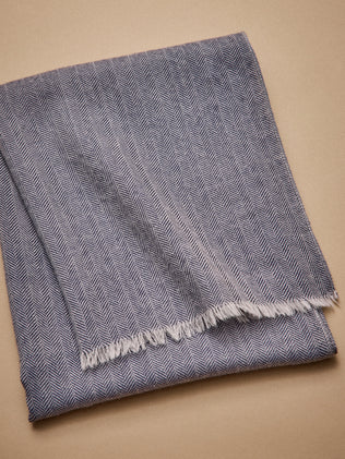 Écharpe en laine homme motif chevrons