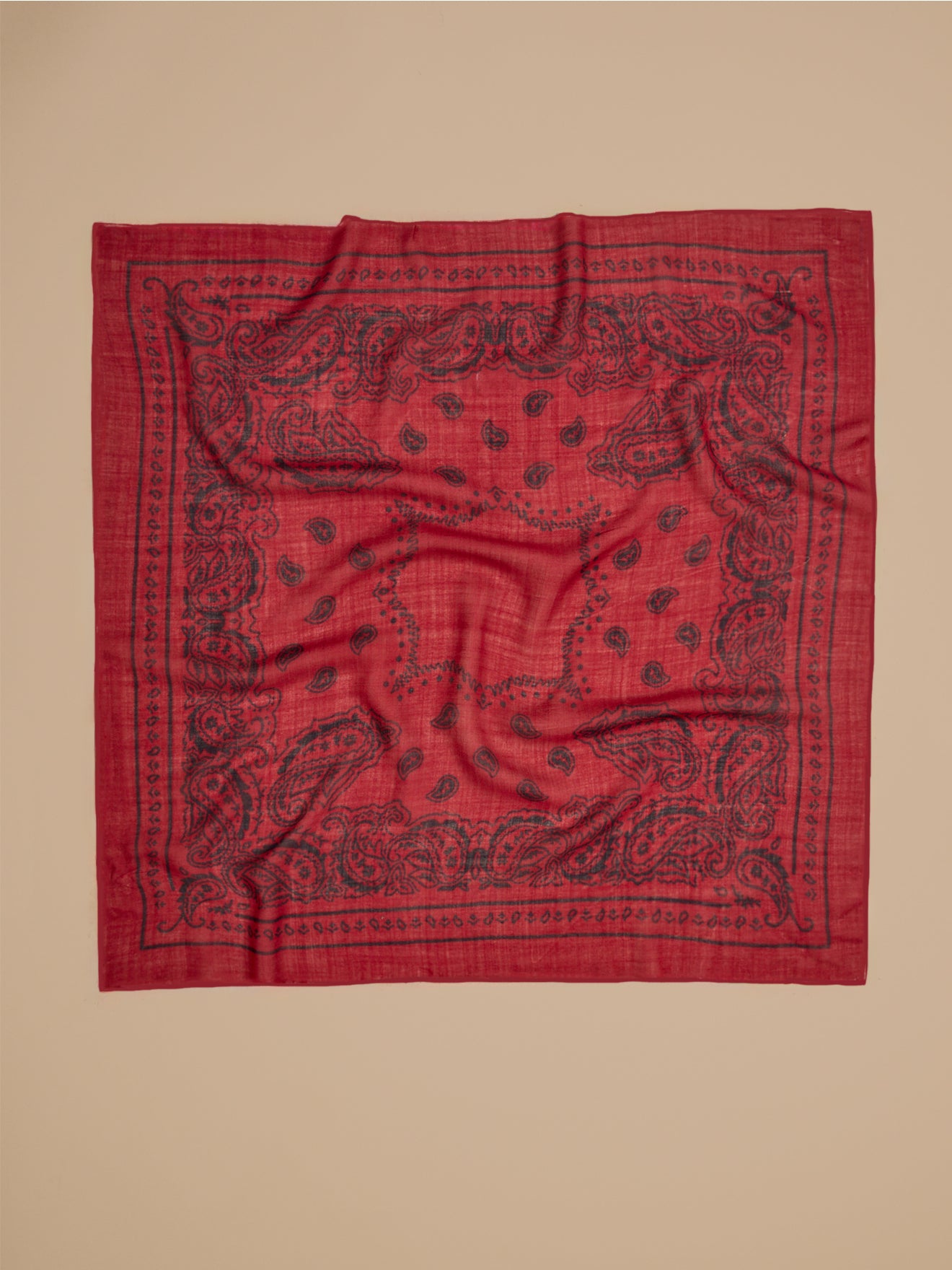 Unisex-Bandana aus Wollstoff mit Print