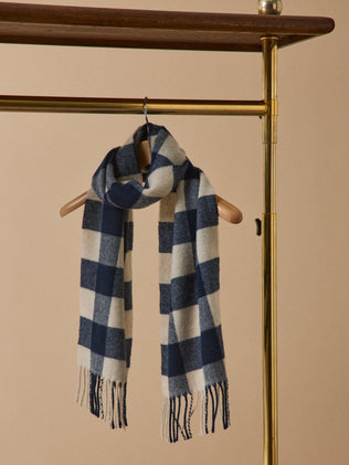 Écharpe carreaux adulte en laine