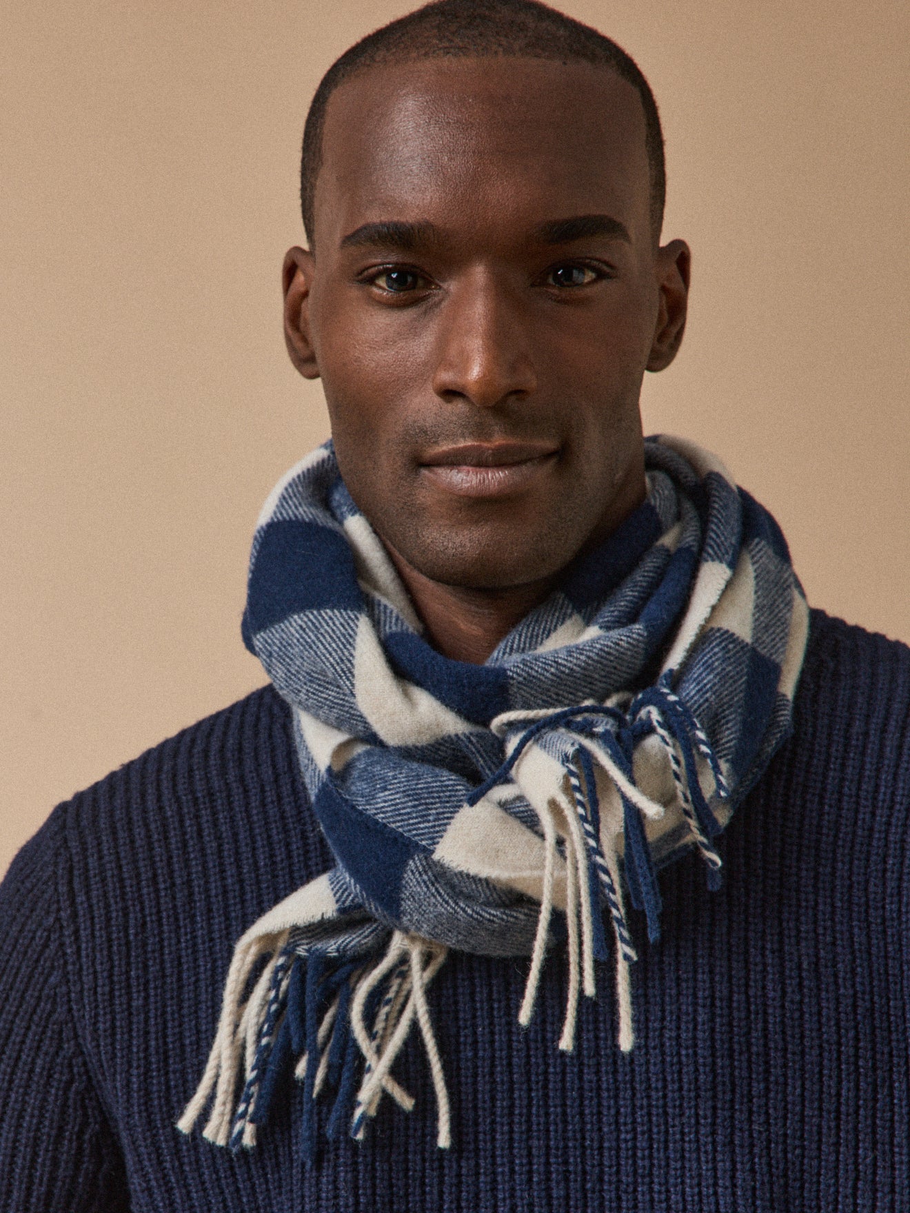 Karierter Schal aus Wolle für Erwachsene