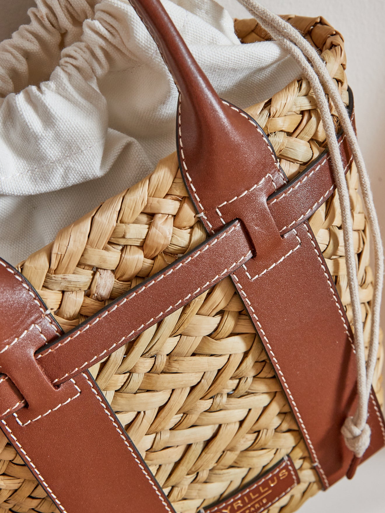 Tragetasche aus Leder mit Pailletten - Lederwarenkollektion von Cyrillus