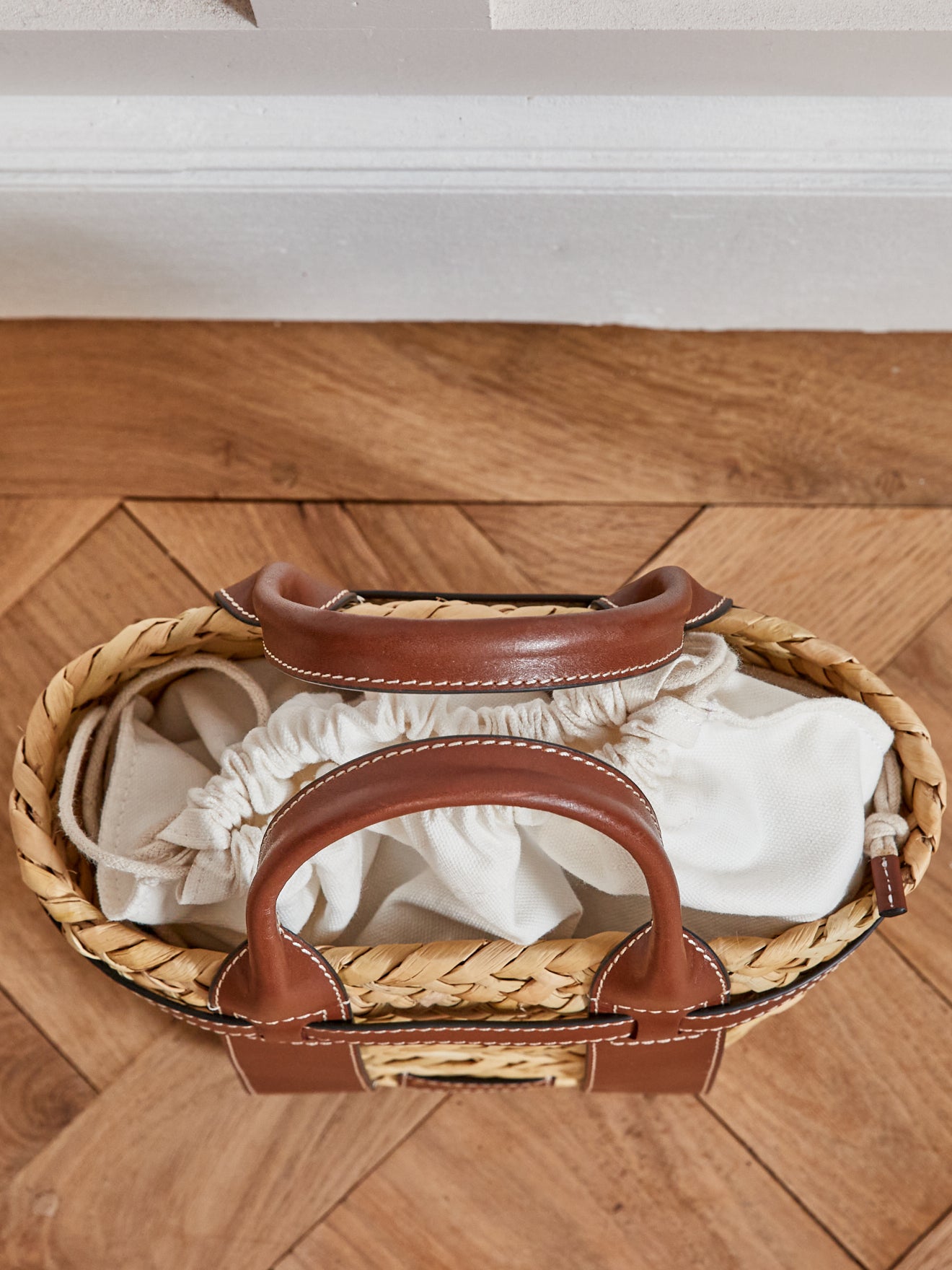 Tragetasche aus Leder mit Pailletten - Lederwarenkollektion von Cyrillus