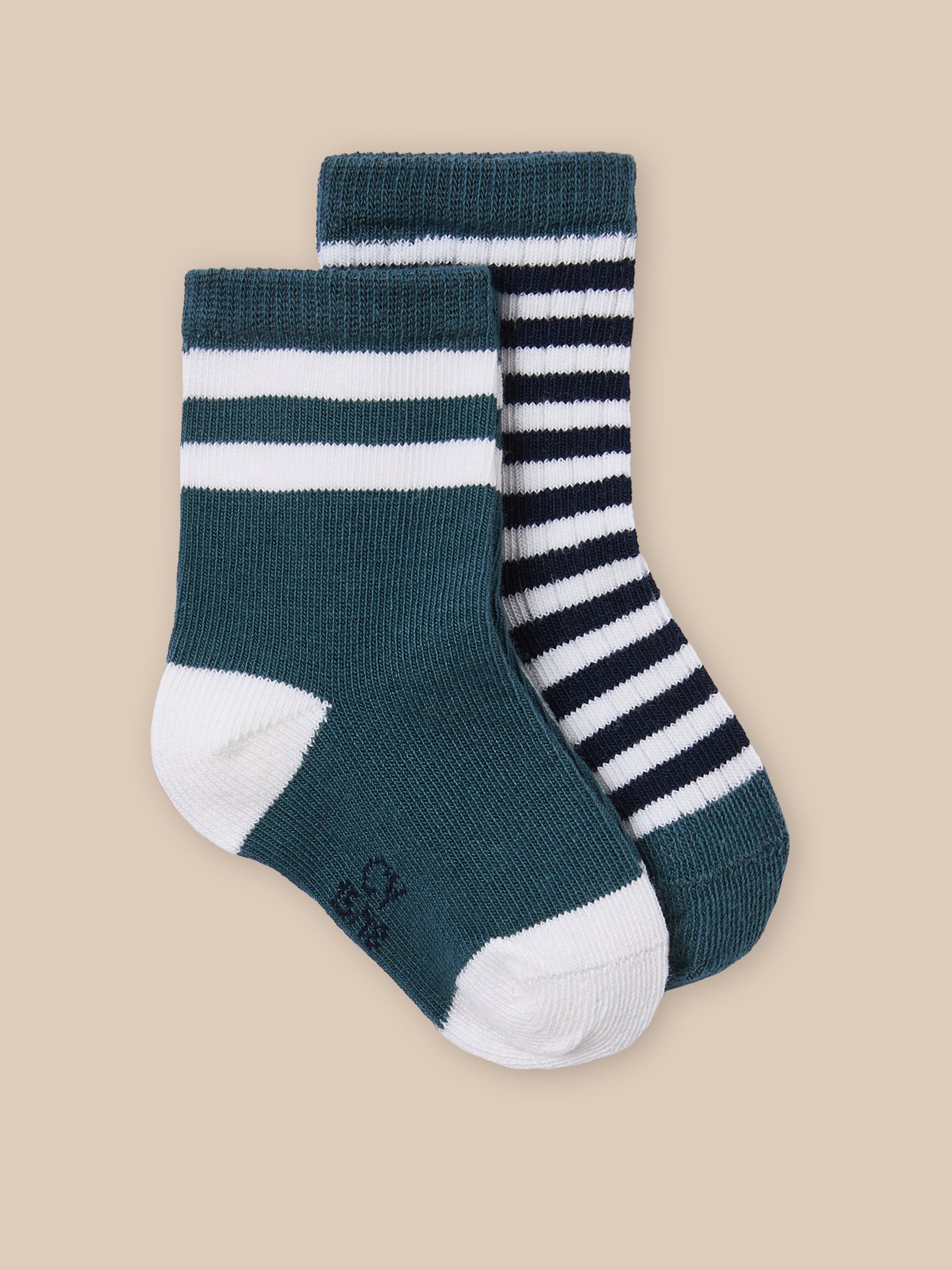 Gerippte Baby-Socken im 2er-Pack