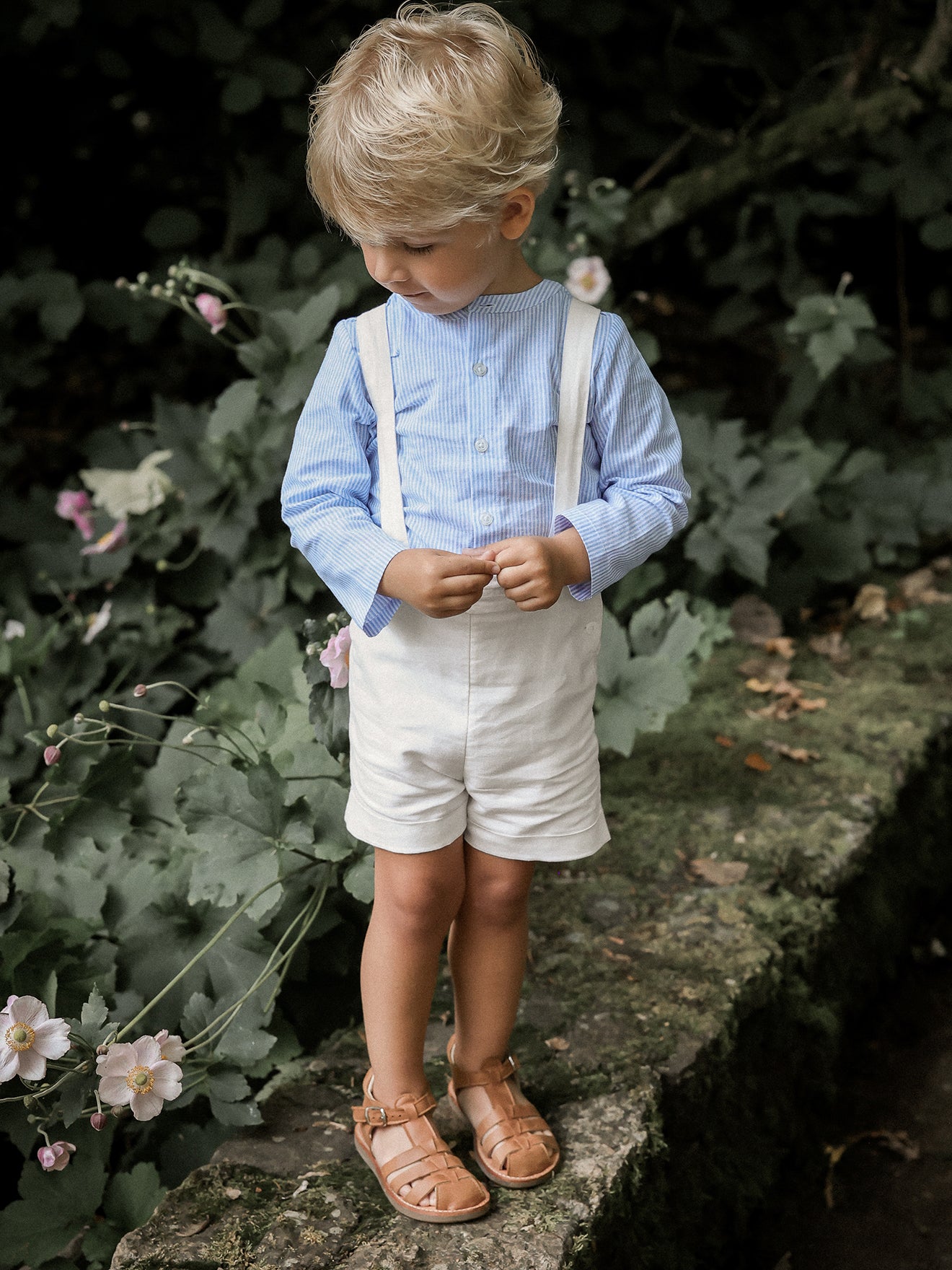 Chemise rayée en lin et coton Bébé