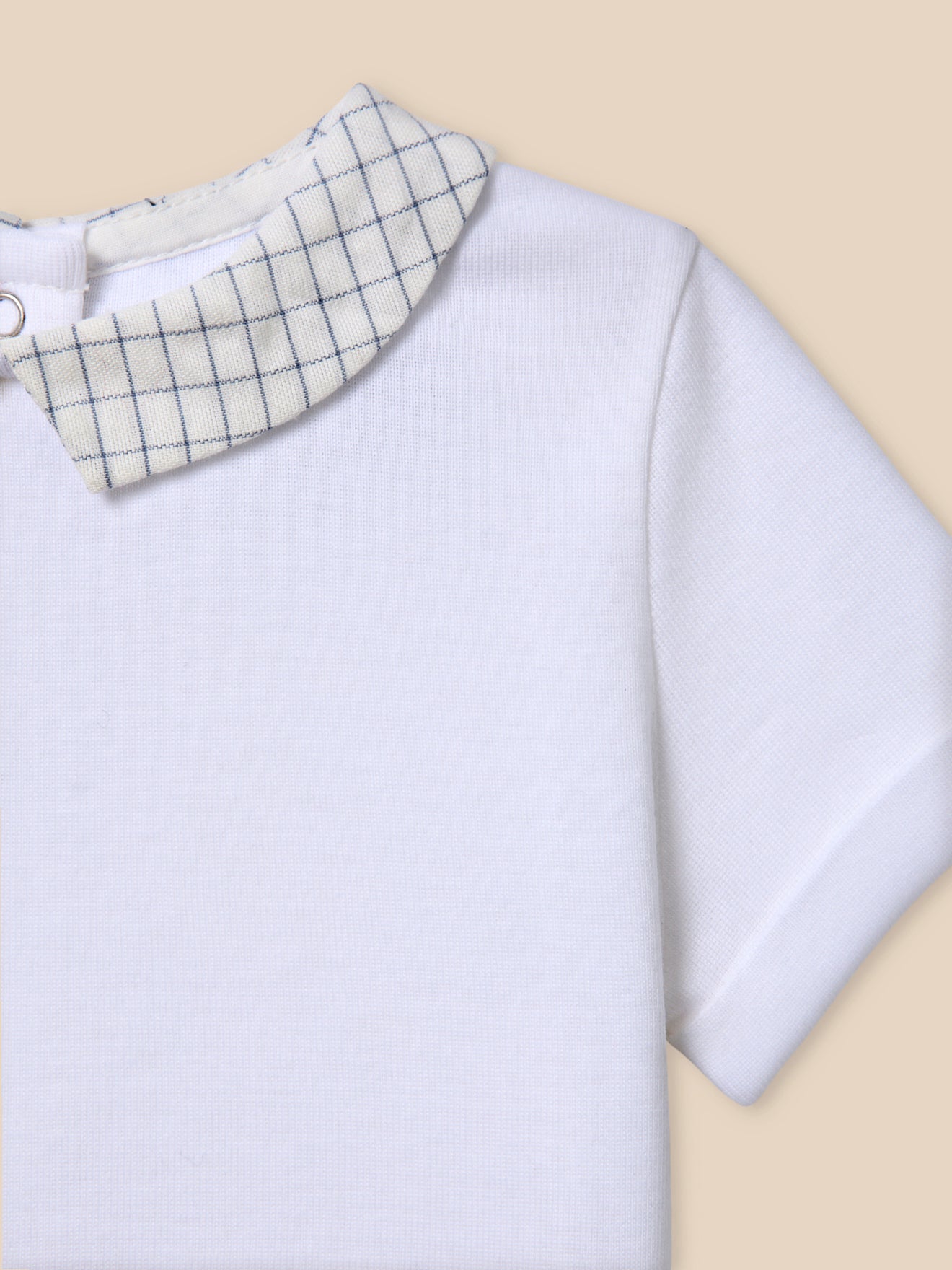 Baby T-Shirt mit Kragen aus Seersucker