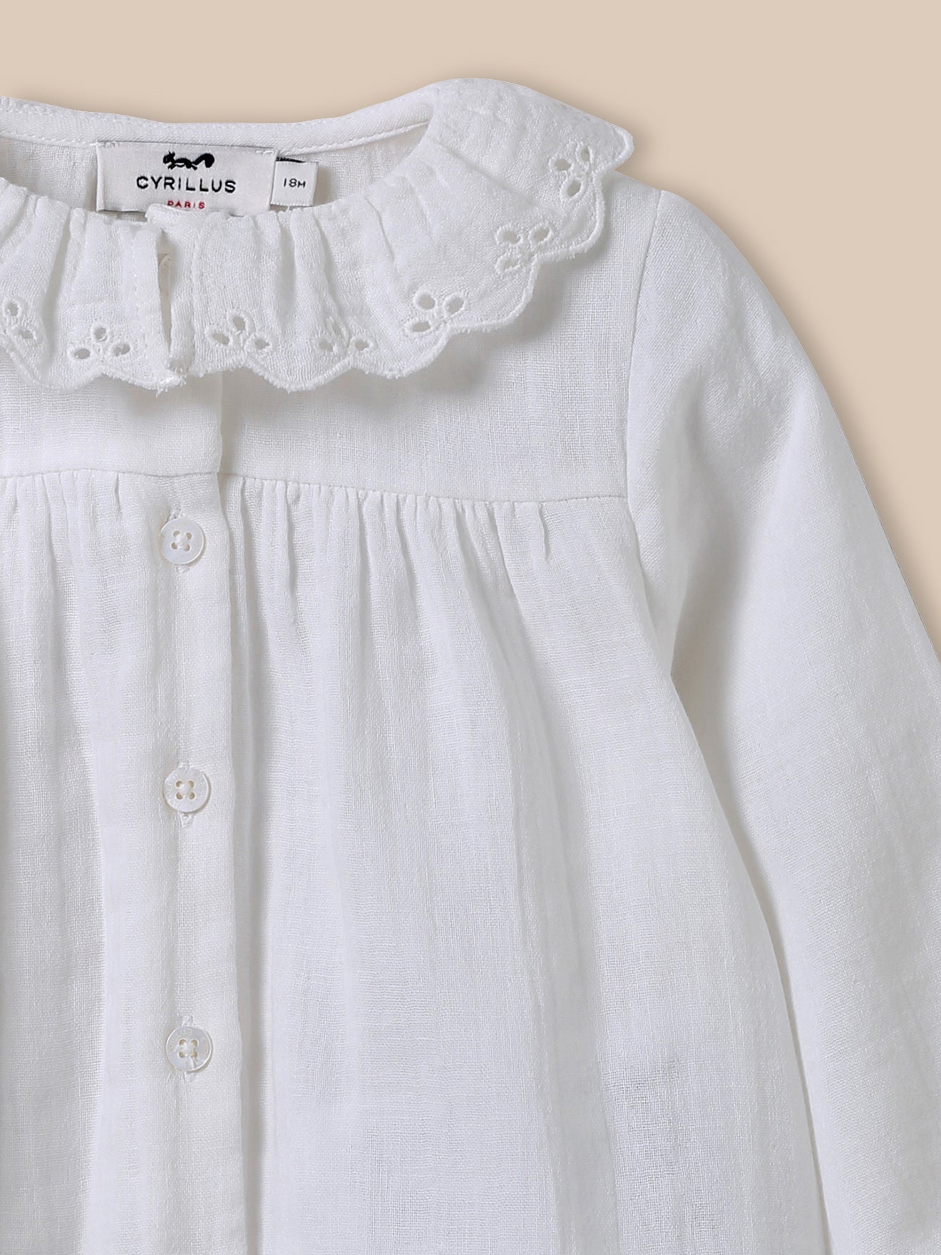 Blouse bébé en gaze de coton