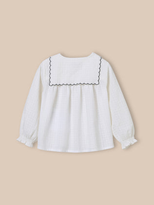 Blouse col brodé bébé