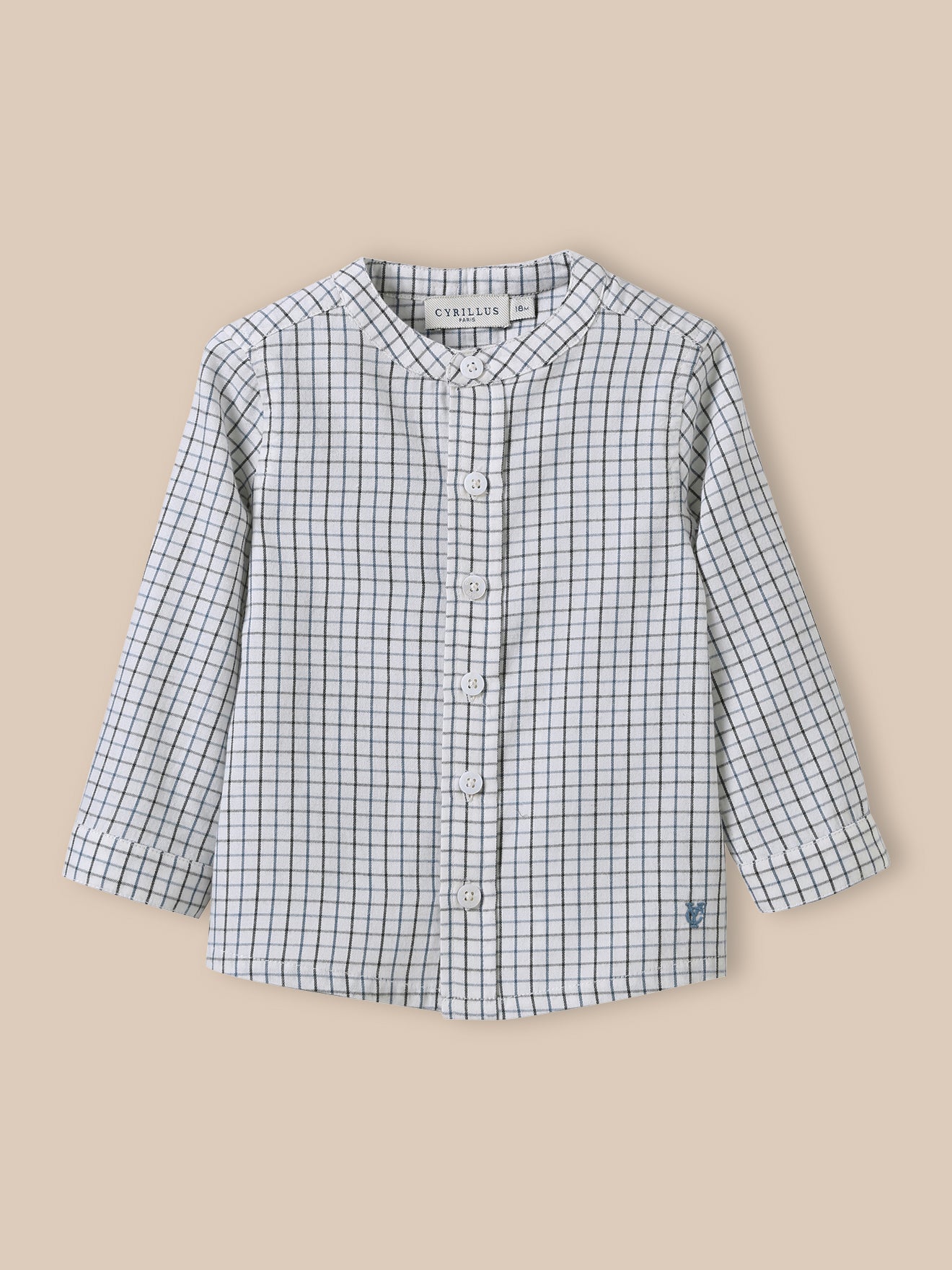 Baby-Hemd mit « Tattersall »-Karo
