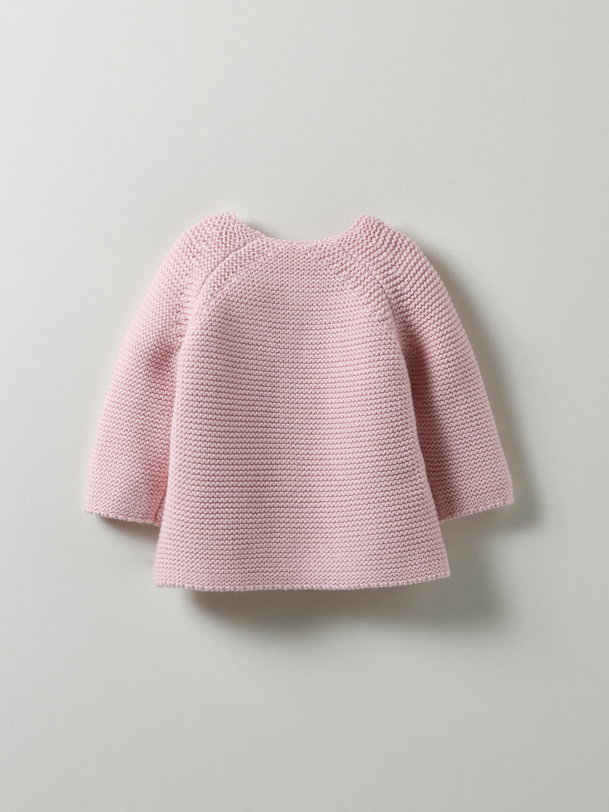 Baby-Strickjacke aus Wolle und Bio-Baumwolle