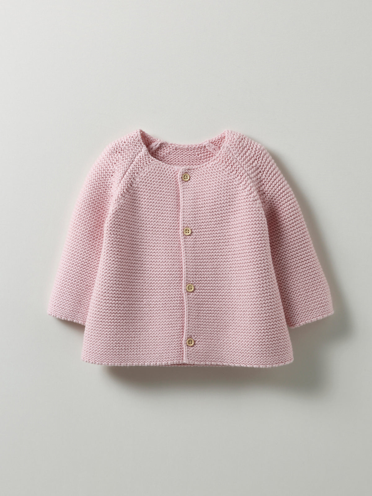 Baby-Strickjacke aus Wolle und Bio-Baumwolle