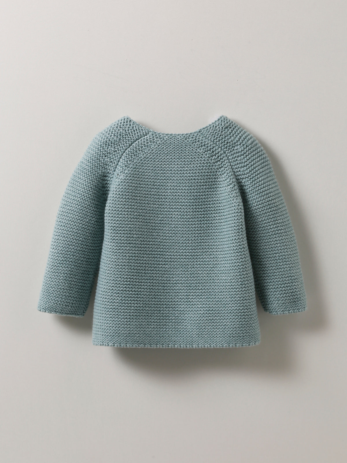 Baby-Strickjacke aus Wolle und Bio-Baumwolle