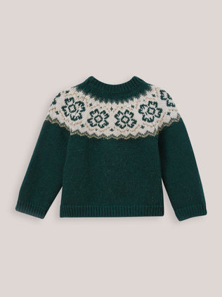 Baby-Strickjacke mit Jacquard-Muster