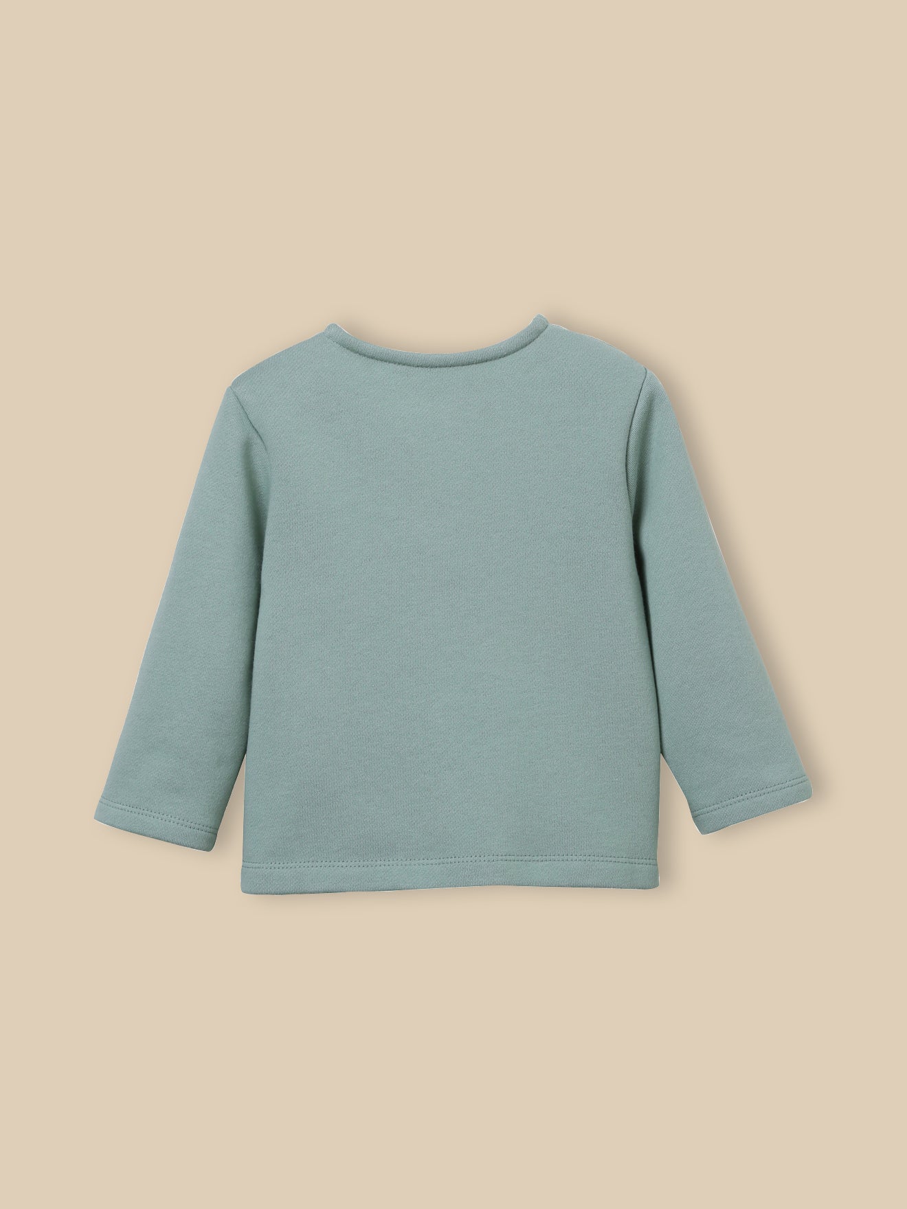 Strickjacke, Baby, aus Molton - Bio-Baumwolle