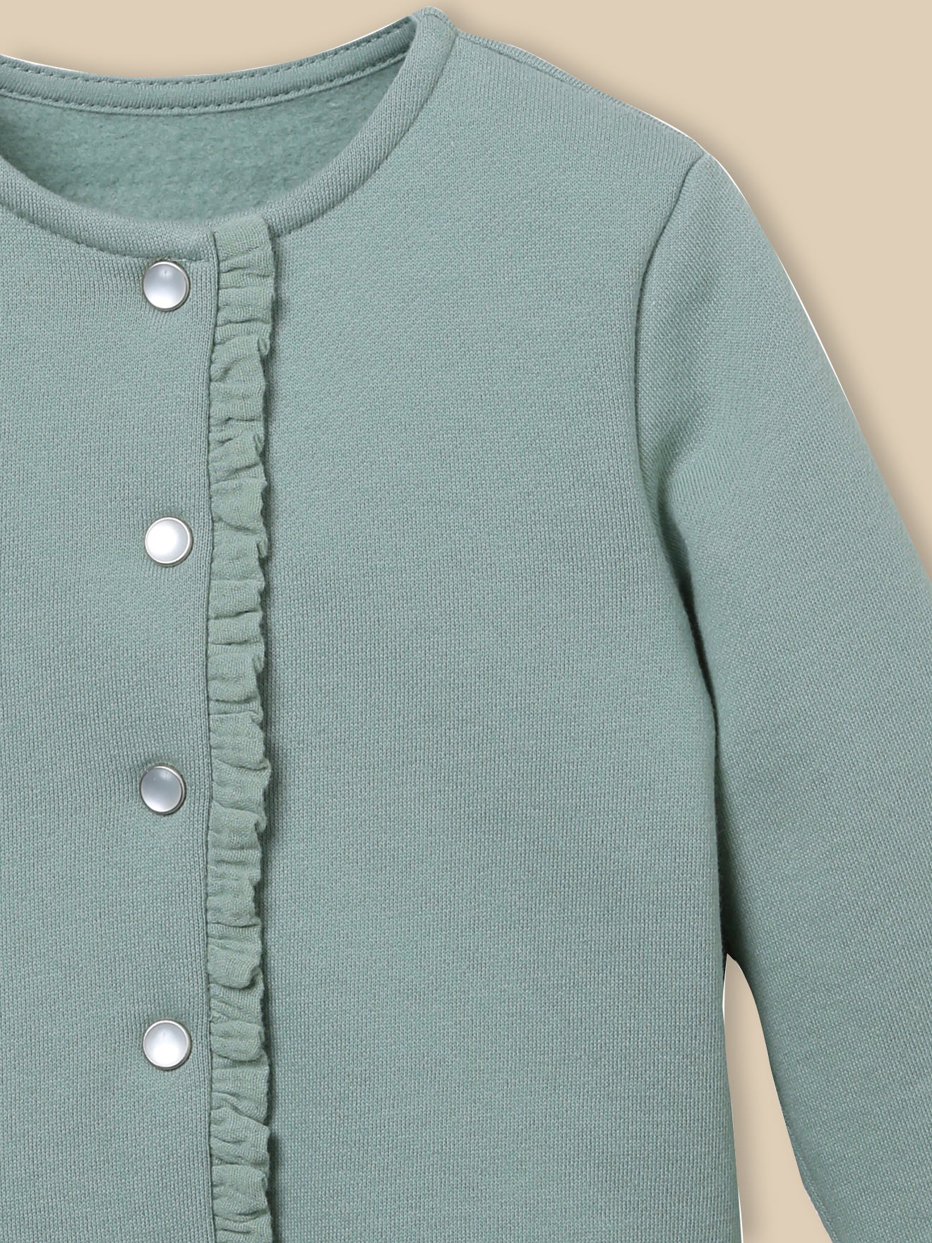 Strickjacke, Baby, aus Molton - Bio-Baumwolle