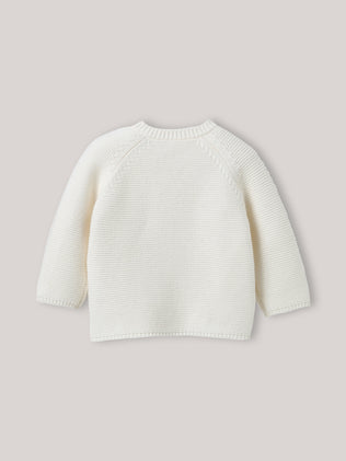 Cardigan en coton biologique et laine Bébé