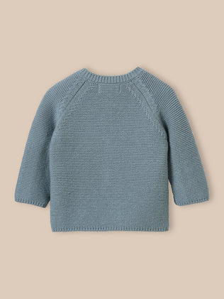 Cardigan en coton biologique et laine Bébé