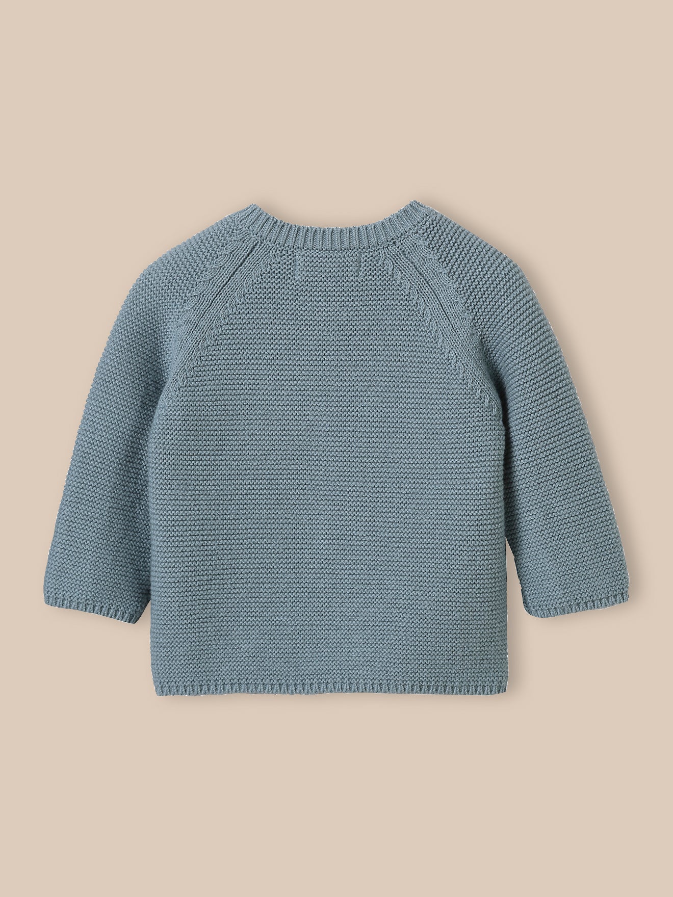 Baby-Cardigan aus Bio-Baumwolle und Wolle