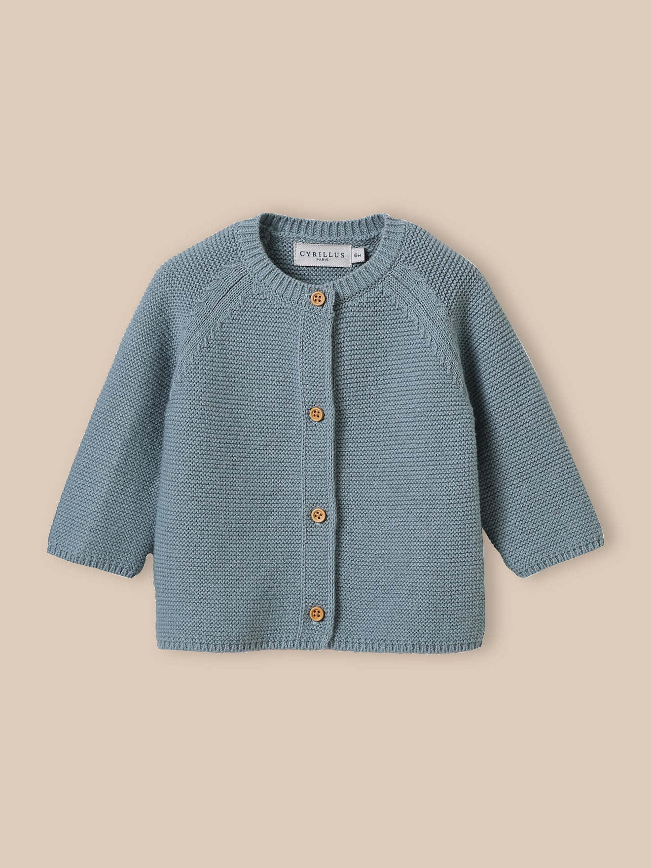 Baby-Cardigan aus Bio-Baumwolle und Wolle