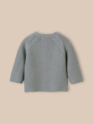 Cardigan en coton biologique et laine Bébé