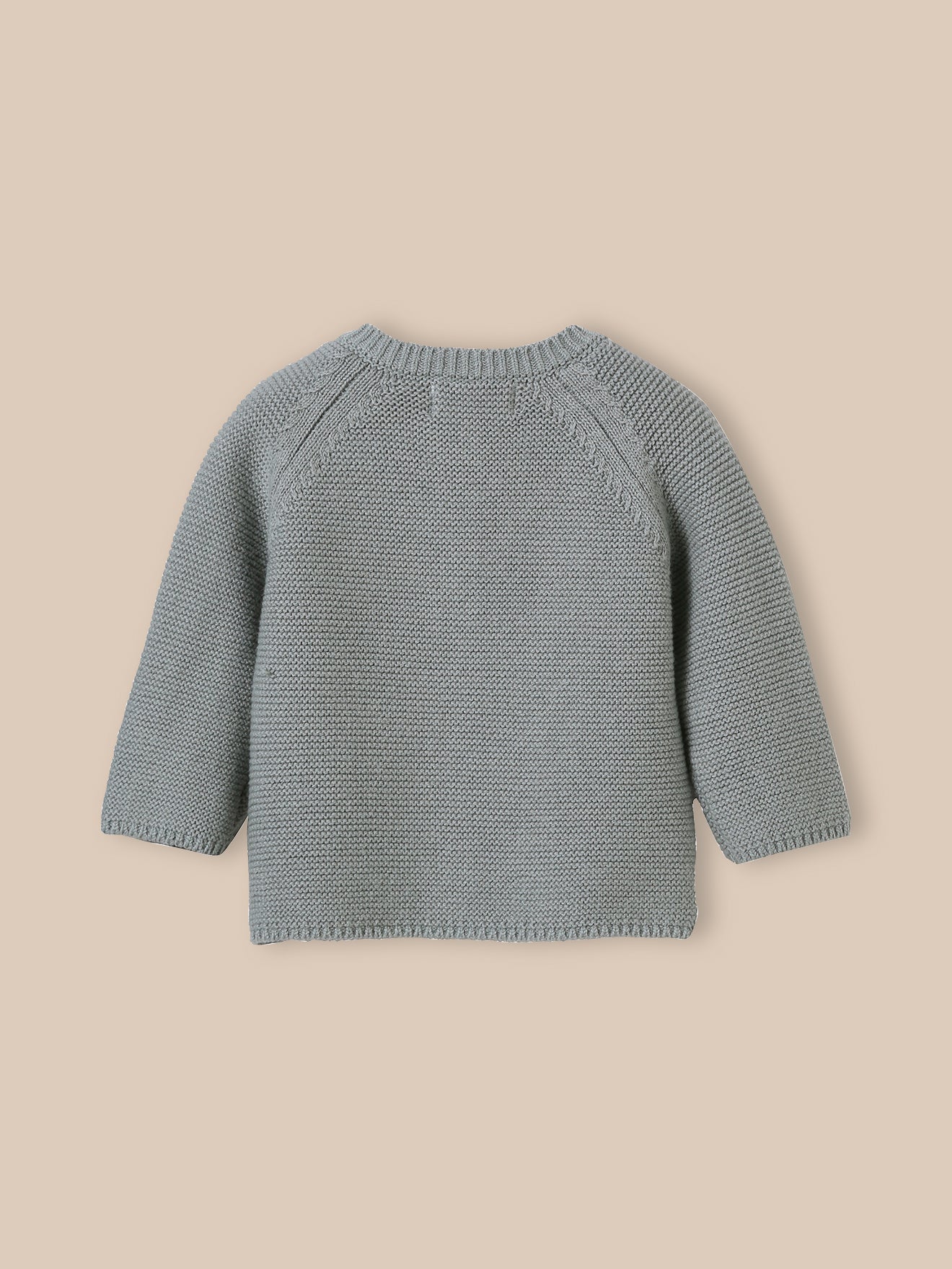 Baby-Cardigan aus Bio-Baumwolle und Wolle