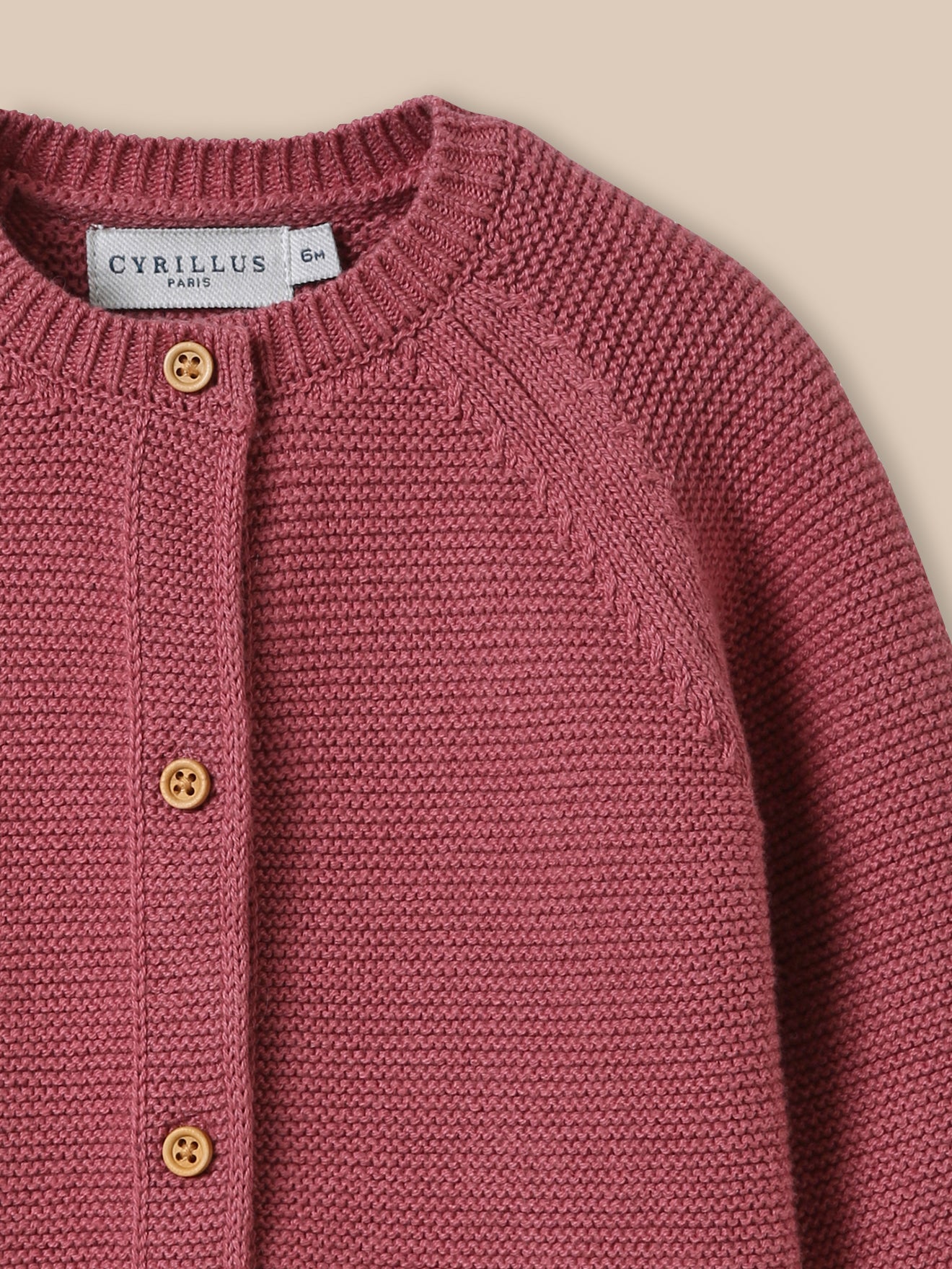 Baby-Cardigan aus Bio-Baumwolle und Wolle