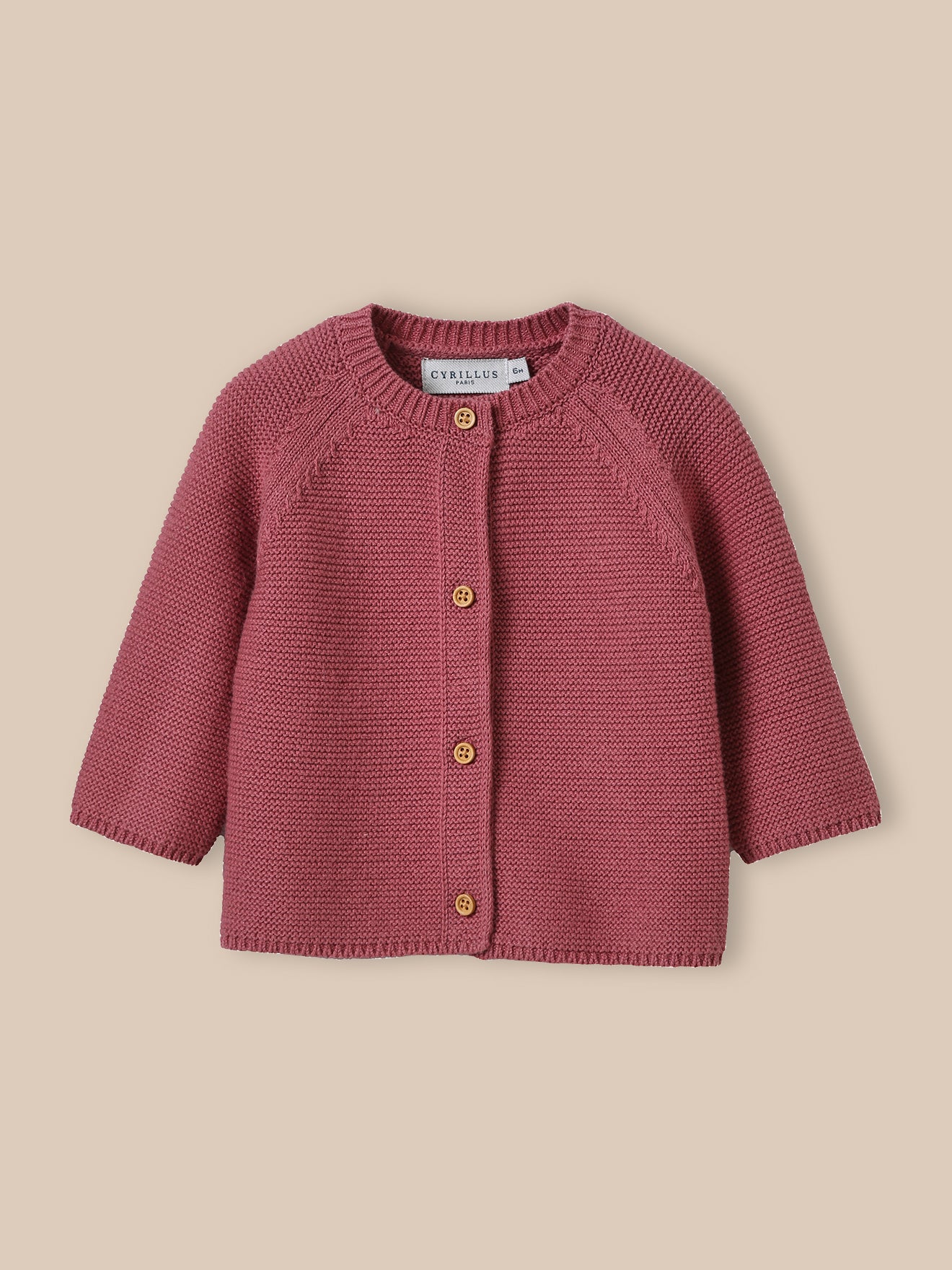 Baby-Cardigan aus Bio-Baumwolle und Wolle