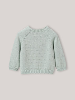Cardigan maille ajourée bébé - Coton biologique